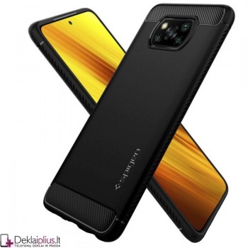 Spigen rugged armor guminis dėklas - juodas (telefonams Xiaomi Poco X3 Nfc/X3 Pro) Spigen rugged armor guminis dėklas - juodas (telefonams Xiaomi Poco X3 Nfc/X3 Pro)